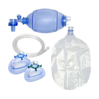 AERObag - взрослый ручной аппарат ИВЛ (мешок Амбу), объём 1500 мл, две маски, размеры 3 и 4, ПВХ, одноразовый