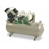 EKOM DK50 2V/110/M - безмасляный компрессор для двух стоматологических установок без кожуха, с осушителем, с ресивером 110 л
